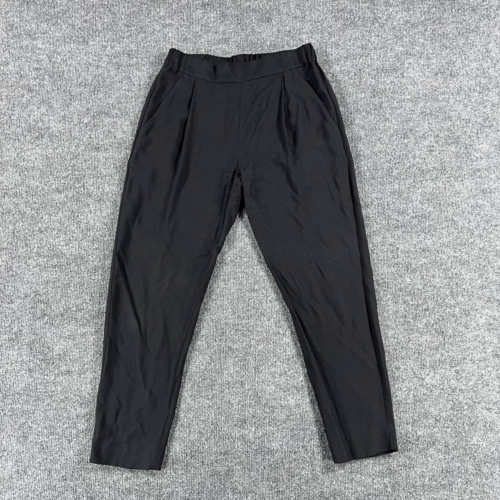 AllSaints Pants Womens 0 Black Crepe Harem Tapered Leg Elastic Waist Pull On